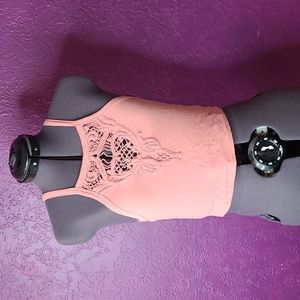 Dusty Pink Crochet Crop Top